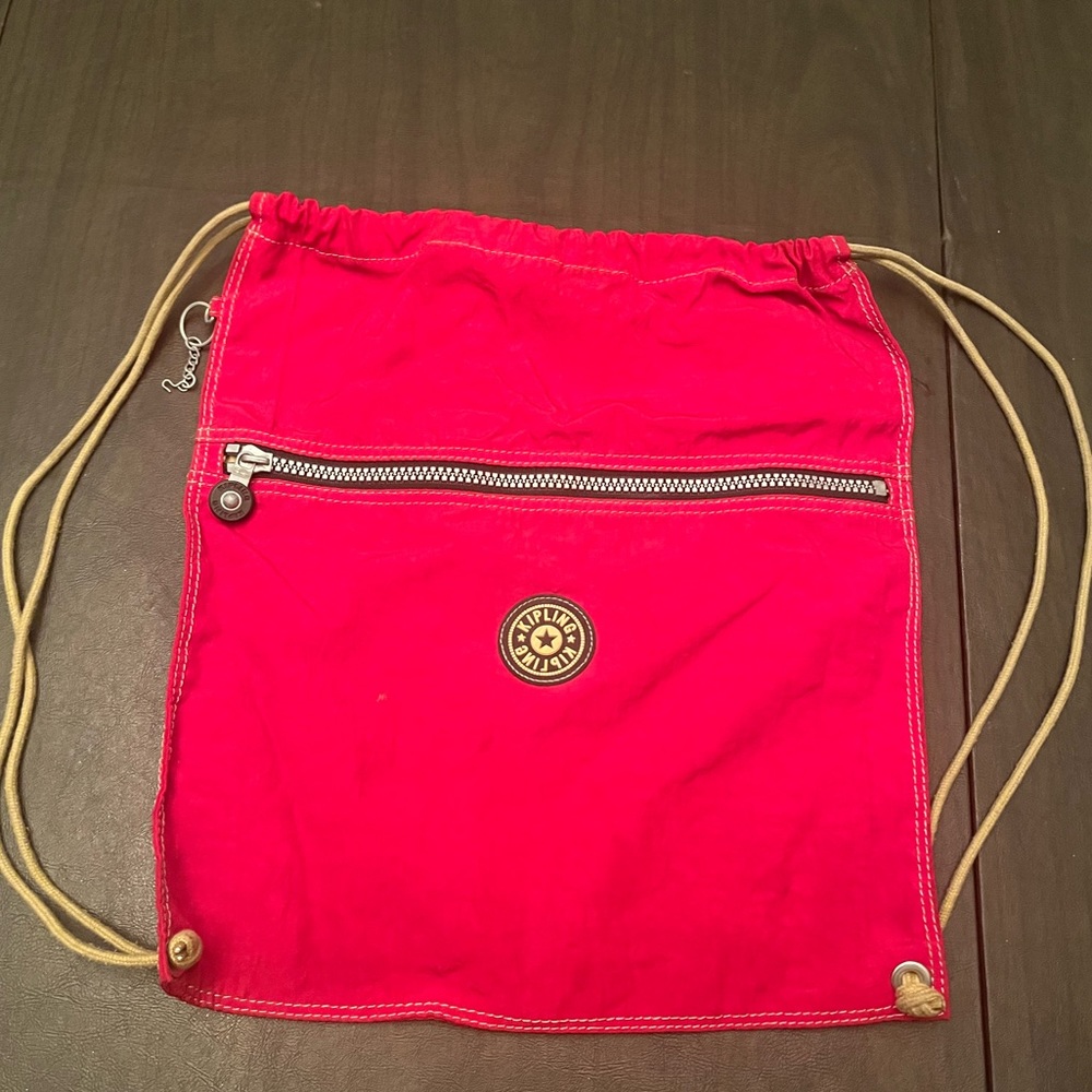 Kipling Red Backpack Drawstring - image 1